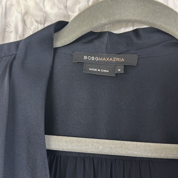 BCBG silk wrap blouse black - Picture 2 of 7